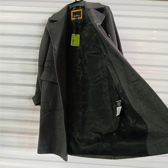 Sam Edelman Women's Wool Blend Peacoat Size 4 Gray Double Breasted Winter Coat - Picture 8 of 14